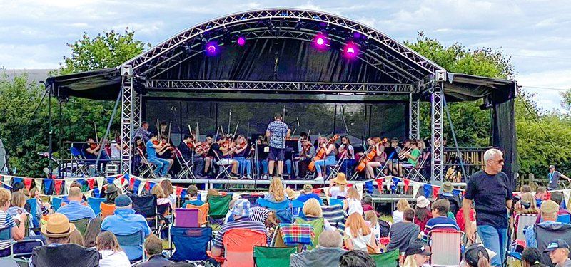 Arc Truss Stage with an Orchestral Concert at a Food Festival in Hampshire