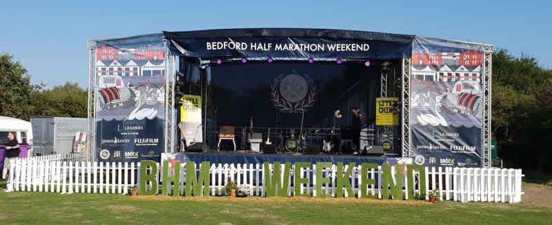 8mx6m Stage Fully Branded Bedford Half Marathon 2018