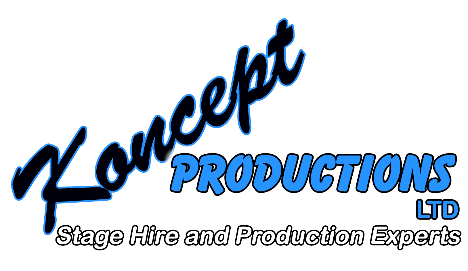The Koncept Productions logo that reads Koncept Production Stage hire and production experts