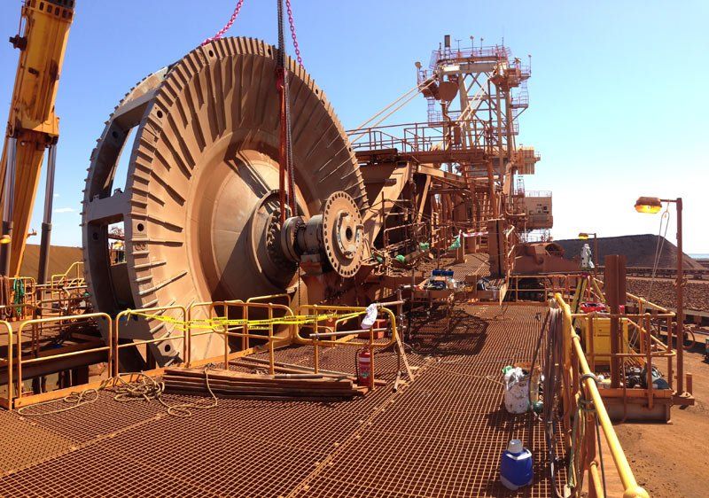 installation of machines at a project site