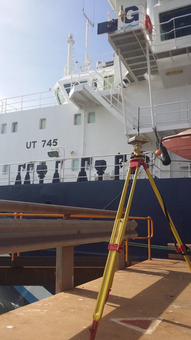 Survey being conducted on a ship deck