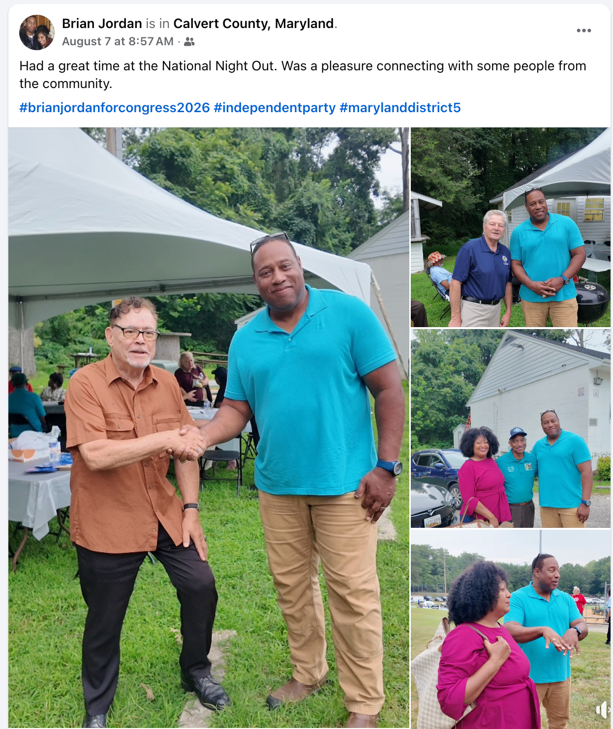 Brian Jordan at National Night out 2025