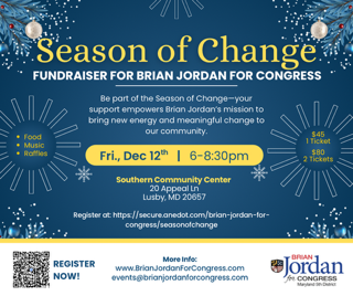 Fundraiser for Brian Jordan for Congress: