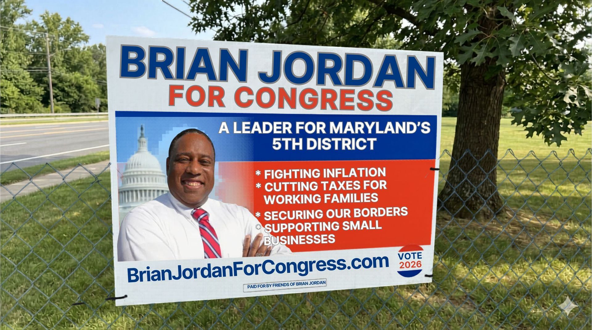brian jordan for congress poster