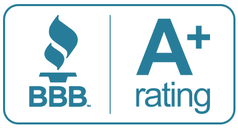 The logo for the better business bureau has a rating of a+.