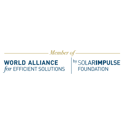The world alliance for efficient solutions logo is a member of the solar impulse foundation.