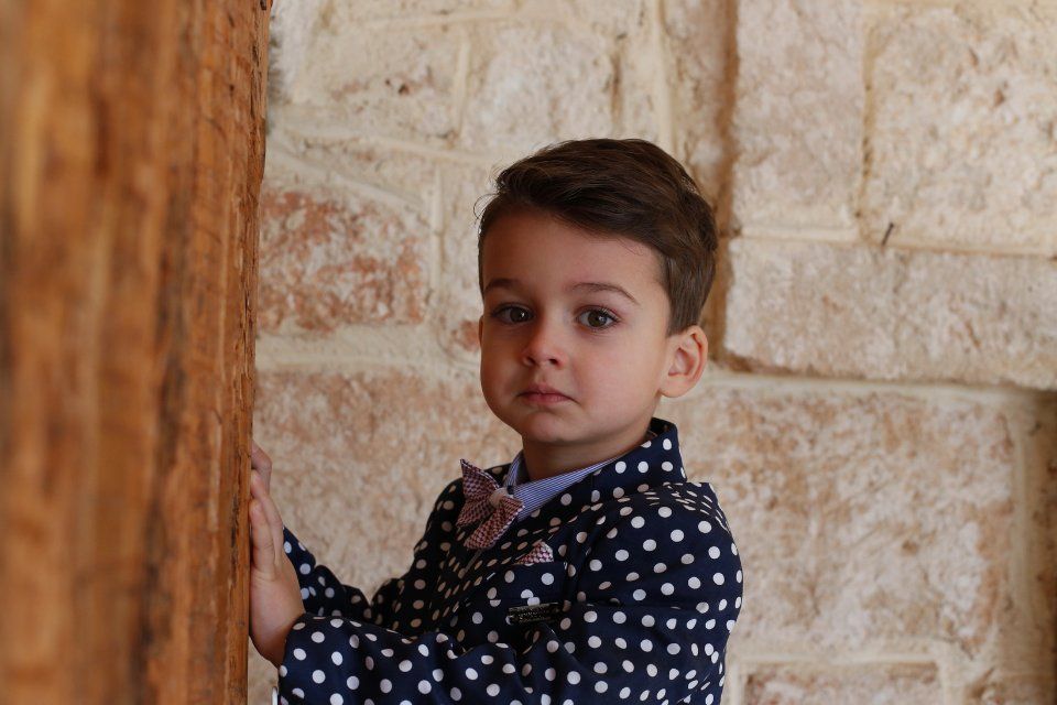 giacca a pois bambino