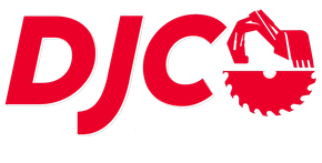 un logo rouge et blanc pour la société DJCO Construction