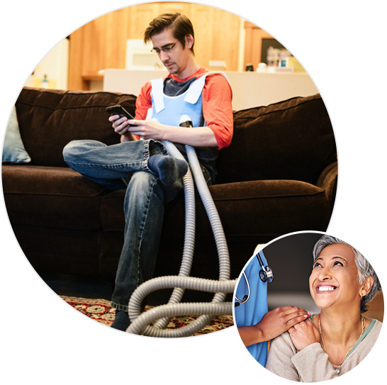 CF child being examined