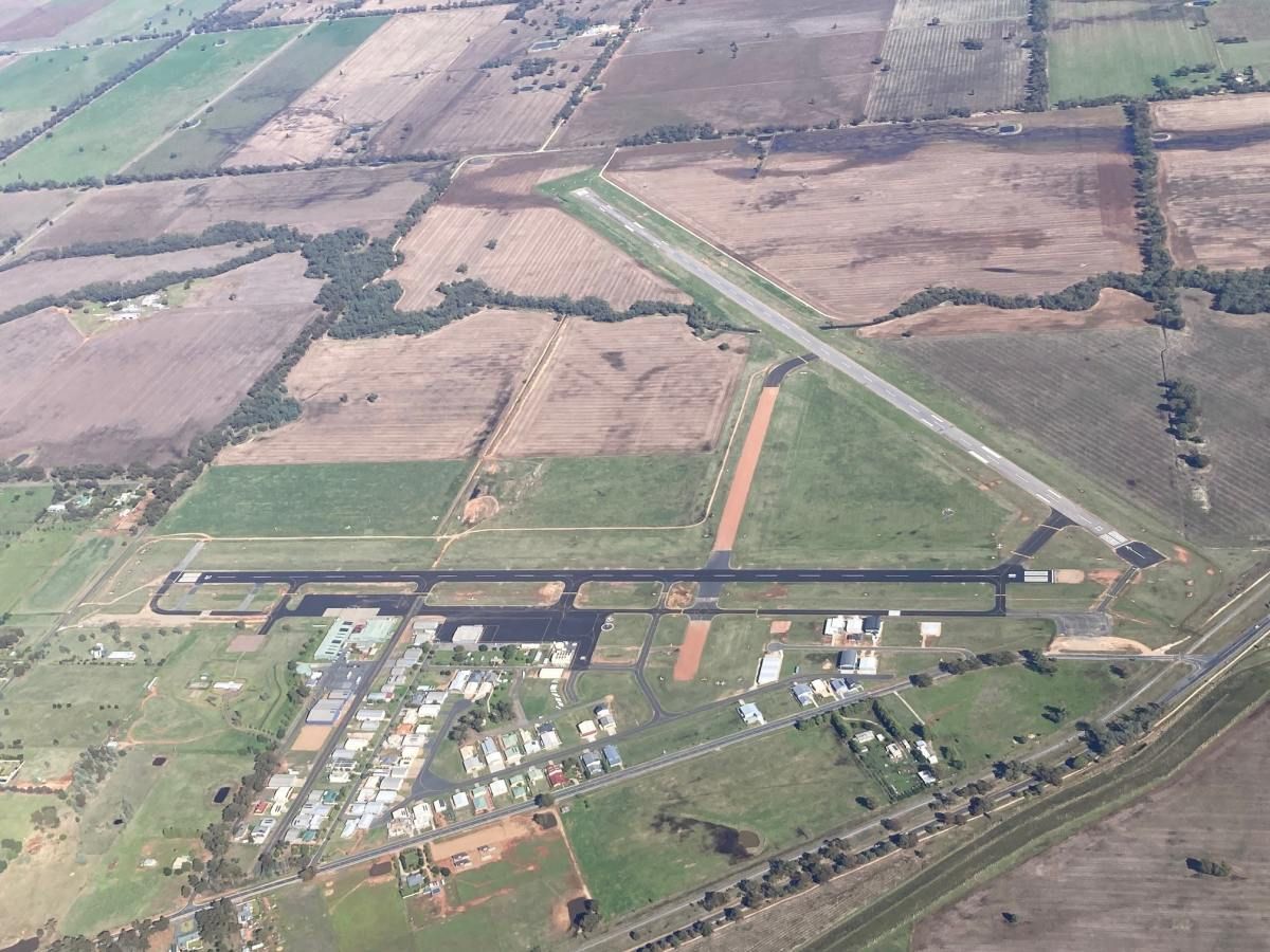 Aerial view of Temora Aviation Museum