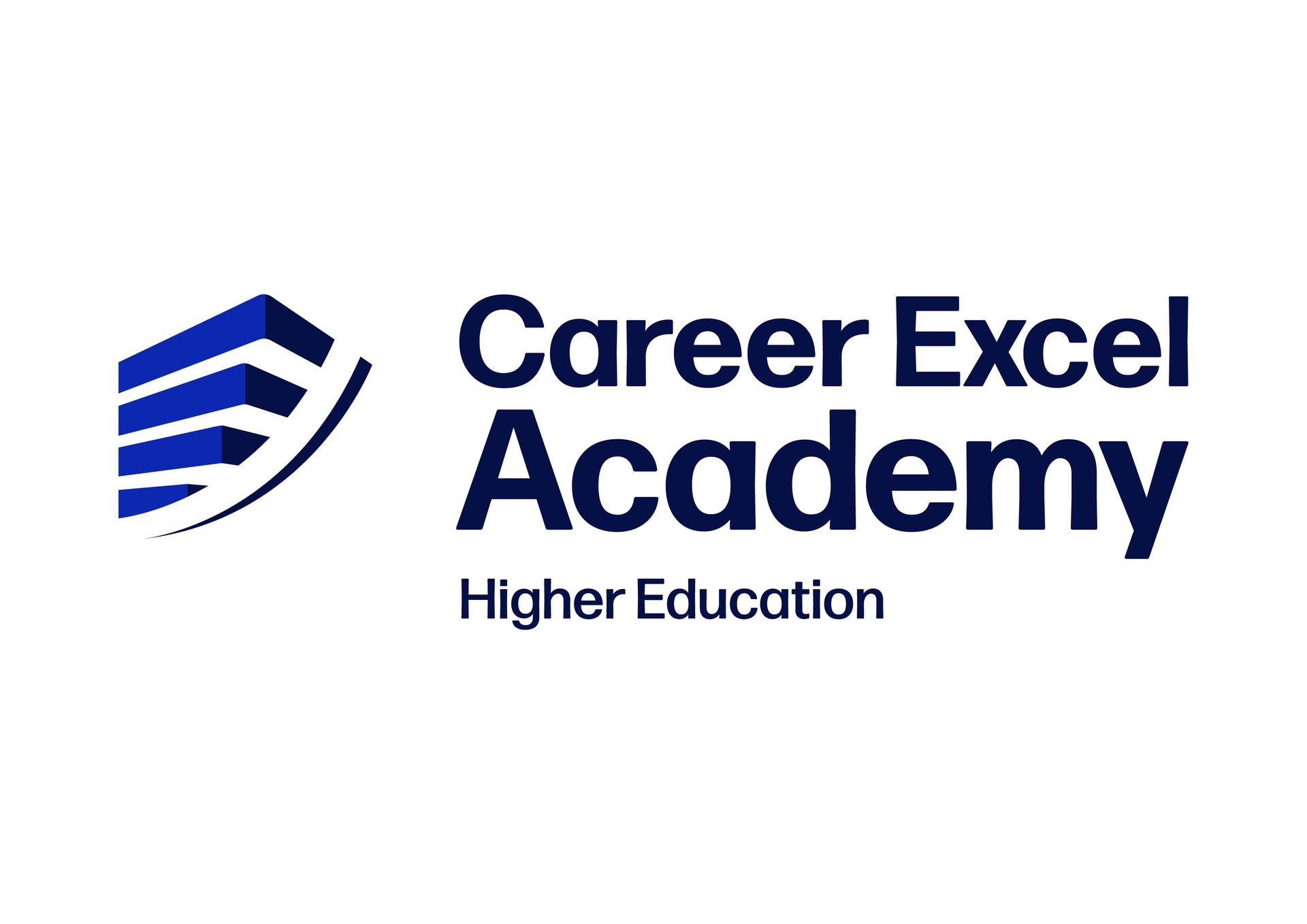 A red and black logo for cea career excel academy