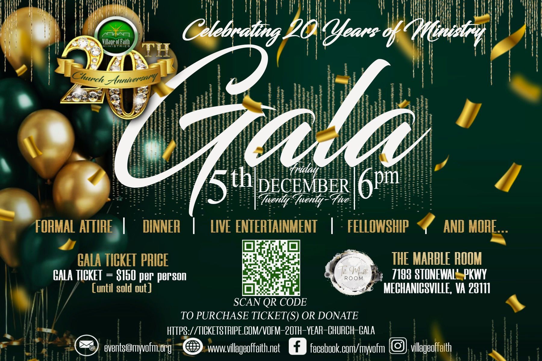 A poster for a gala on december 5th