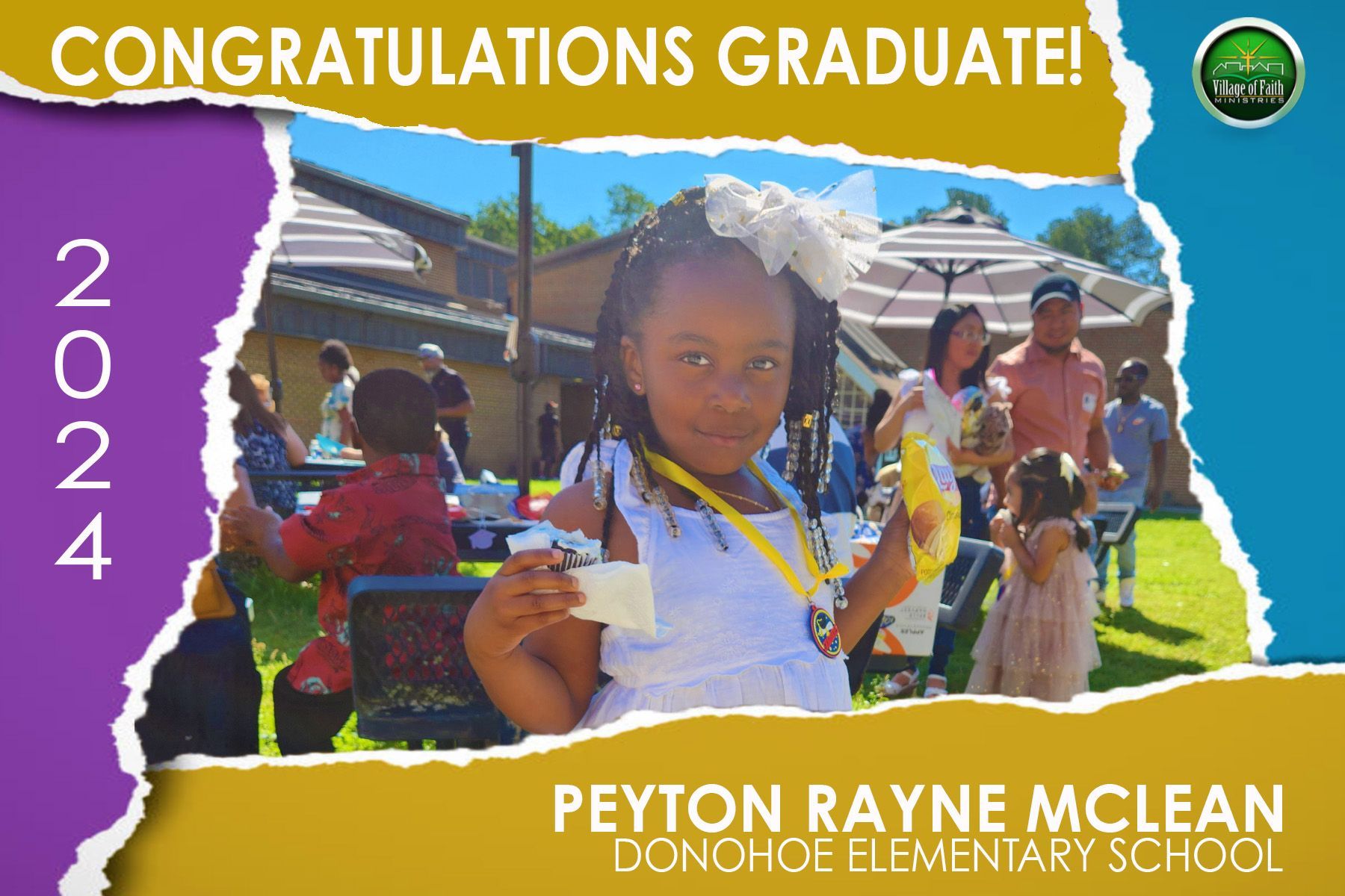 Congratulations graduate peyton rayne mclean from donohoe elementary school