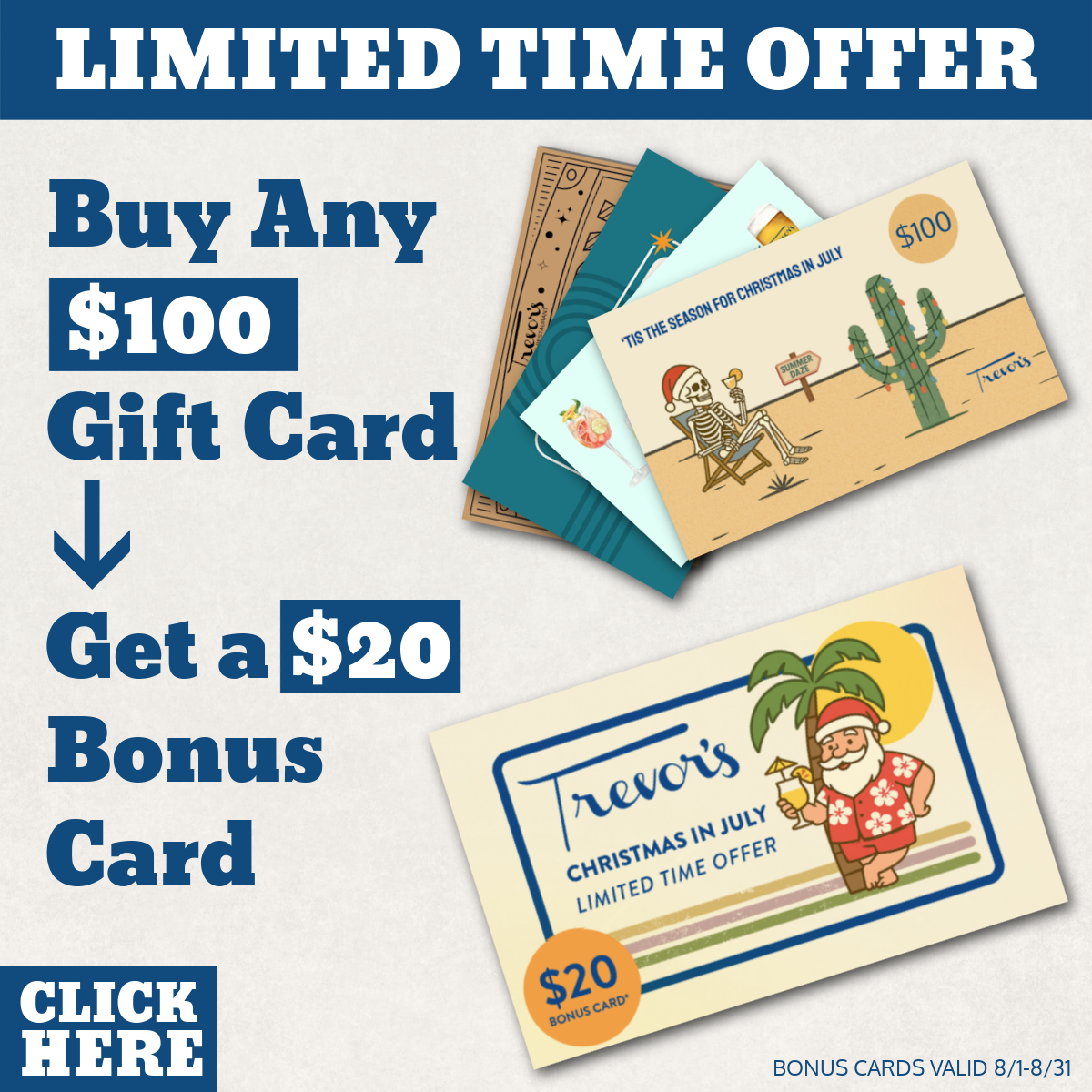 limited time offer xmas in july