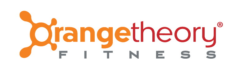 An orange theory fitness logo on a white background
