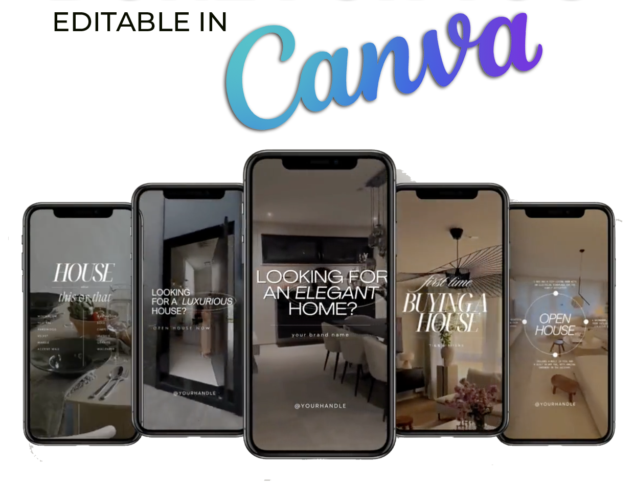 INSTAGRAM REELS FOR REAL ESTATE - ALL DONE FOR YOU - EDITABLE IN CANVA