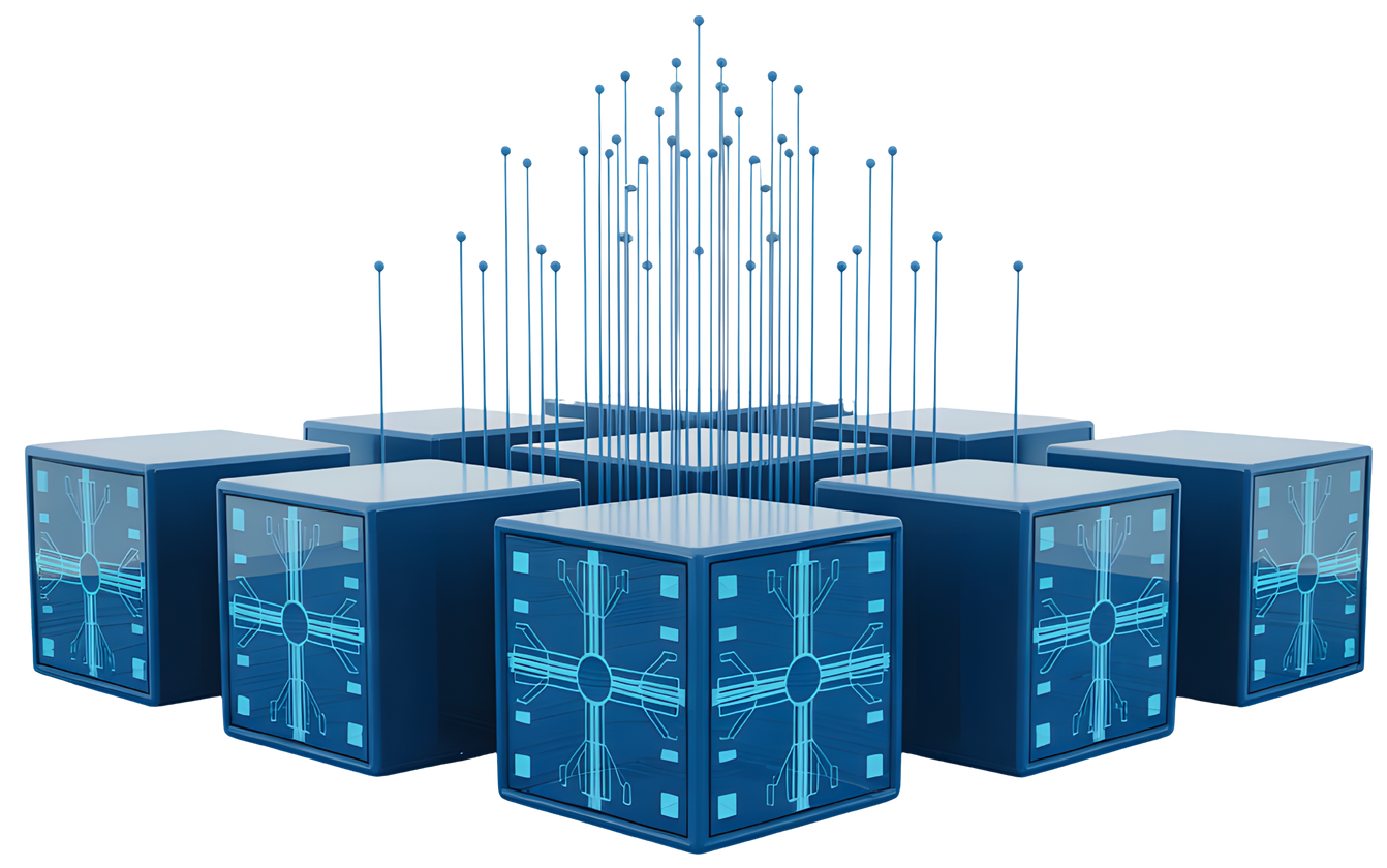 A drawing of a city surrounded by lines and lights.
