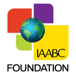 IAABC Foundation logo with globe, colorful squares, and text