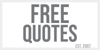Free Quotes, gray text on white background, established 2007.