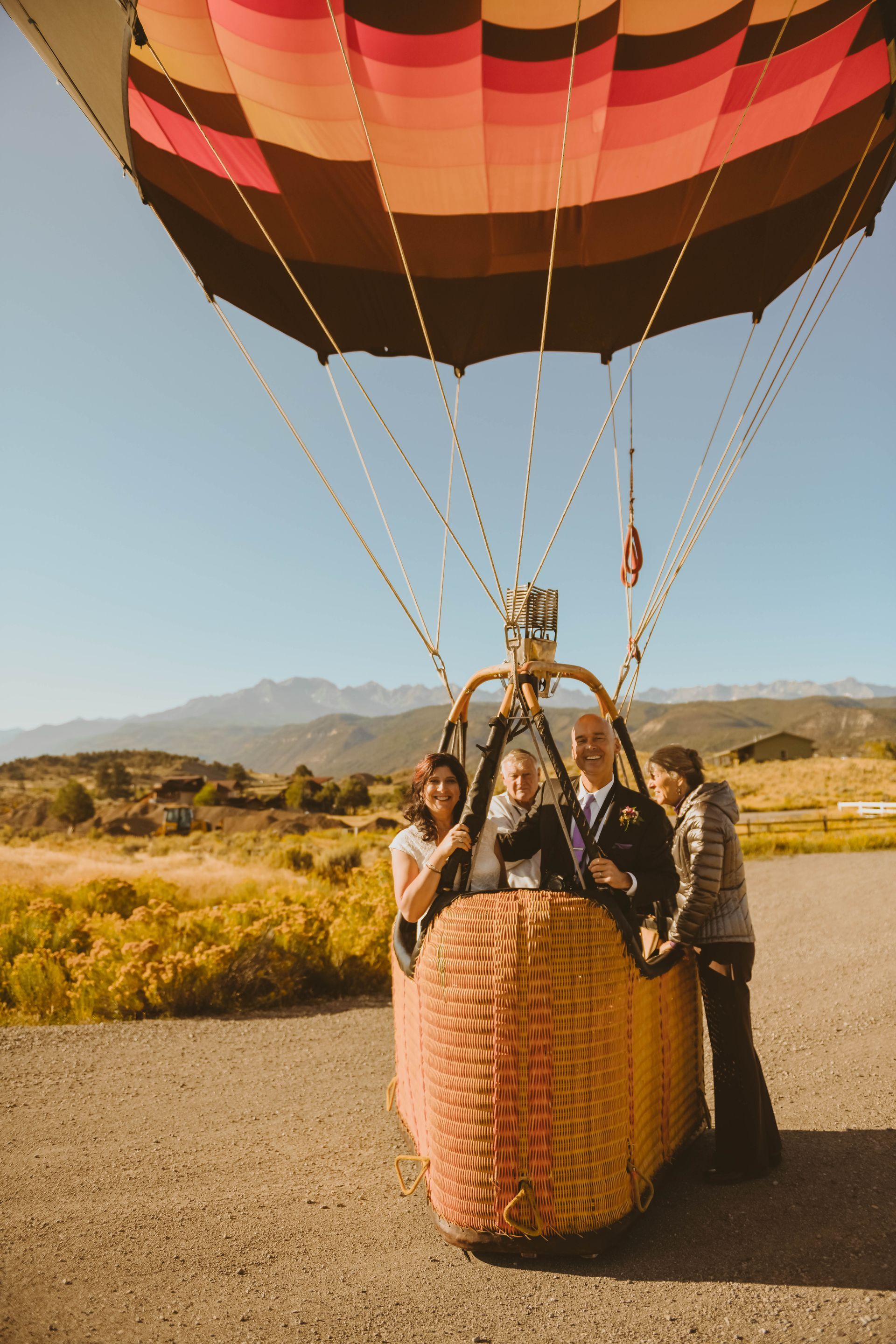 wedding in hot air balloon