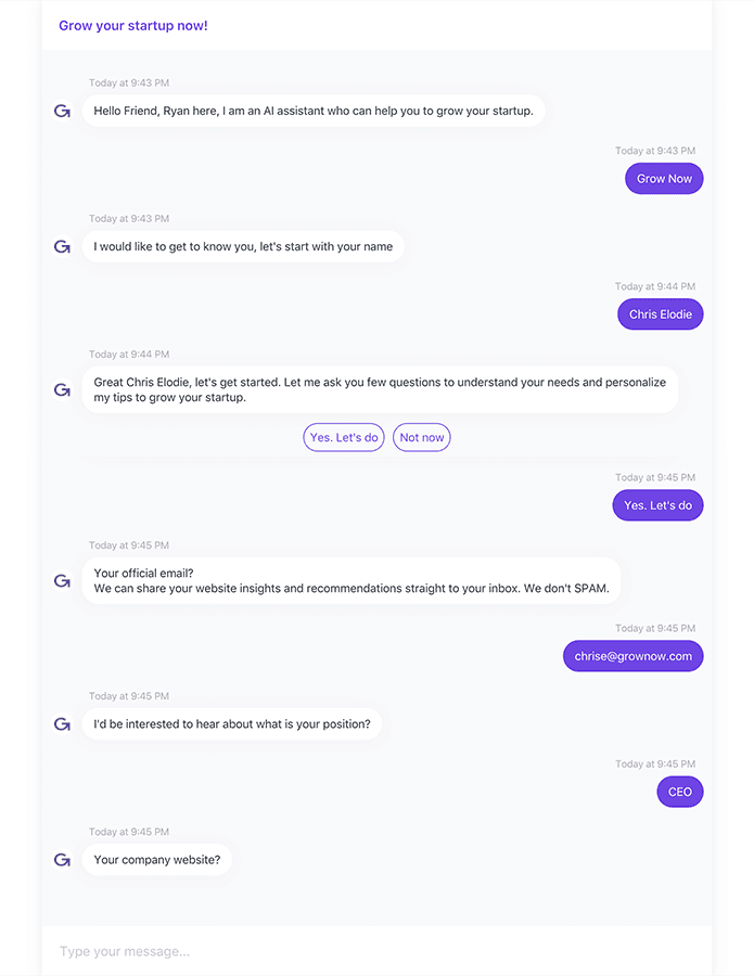 Live chat bot