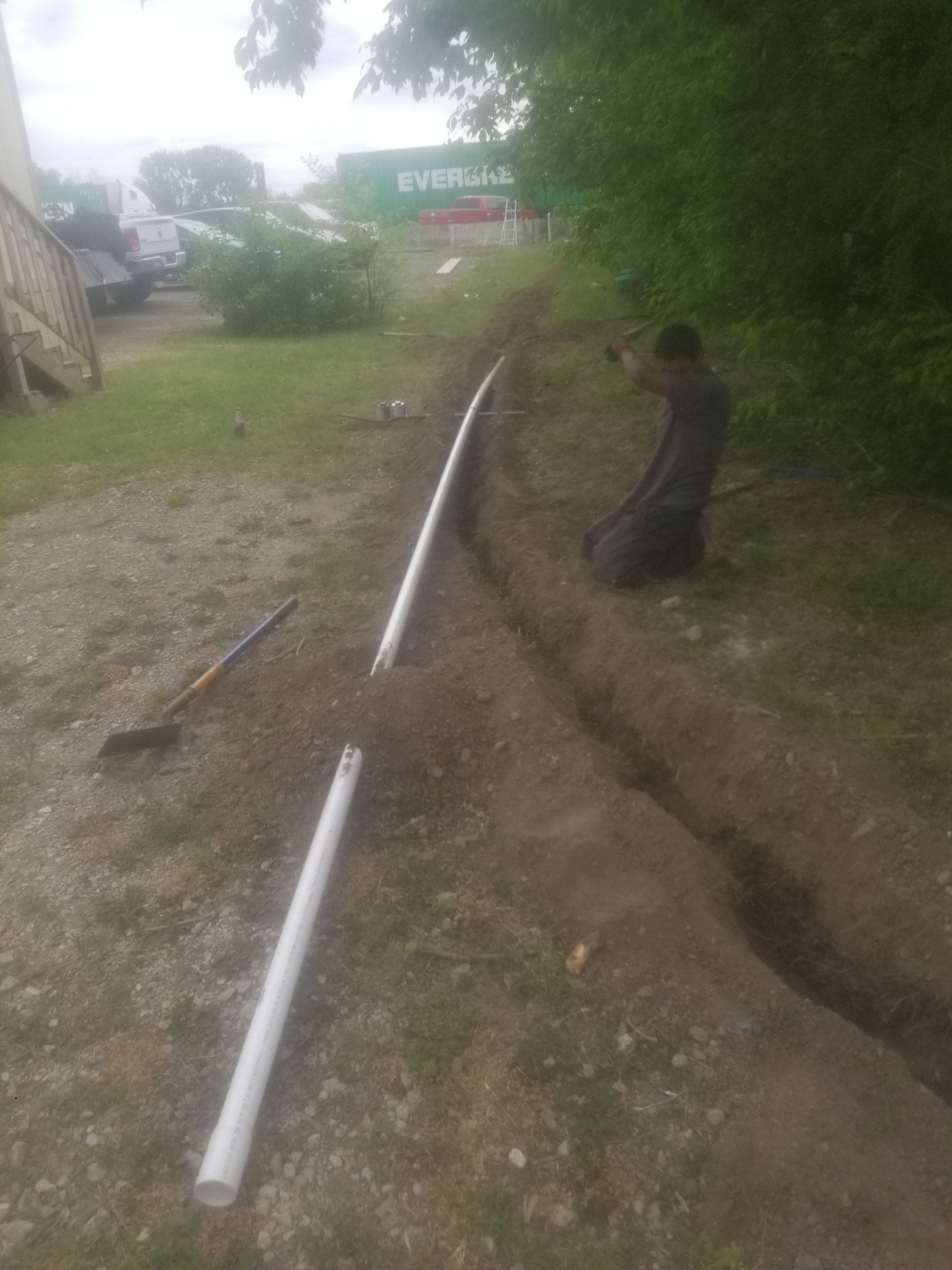 Install White Pipes on the Ground - Dallas, TX - All Around Septic Service Co