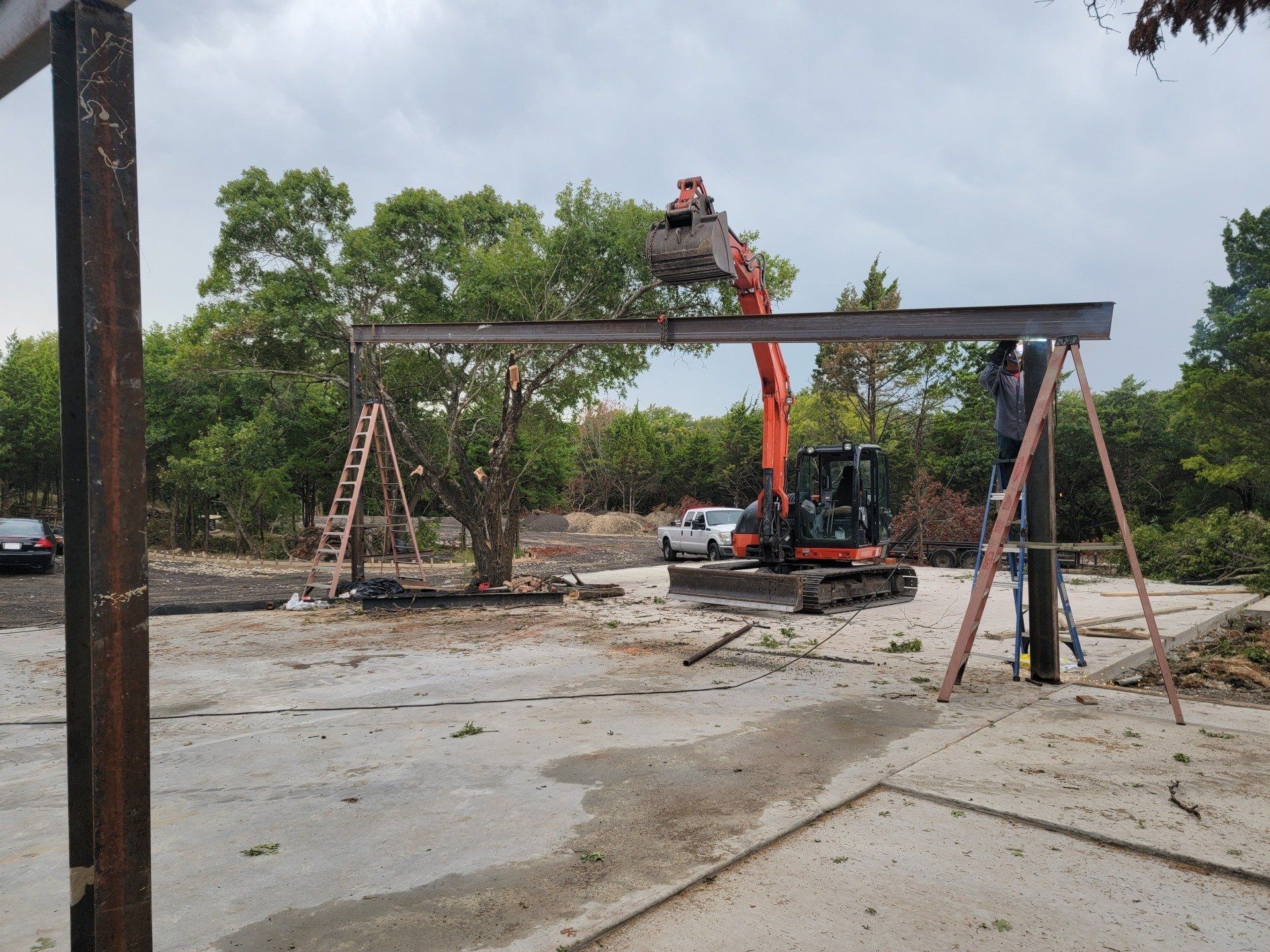 Build Large Metal Frame Post - Dallas, TX - All Around Septic Service Co