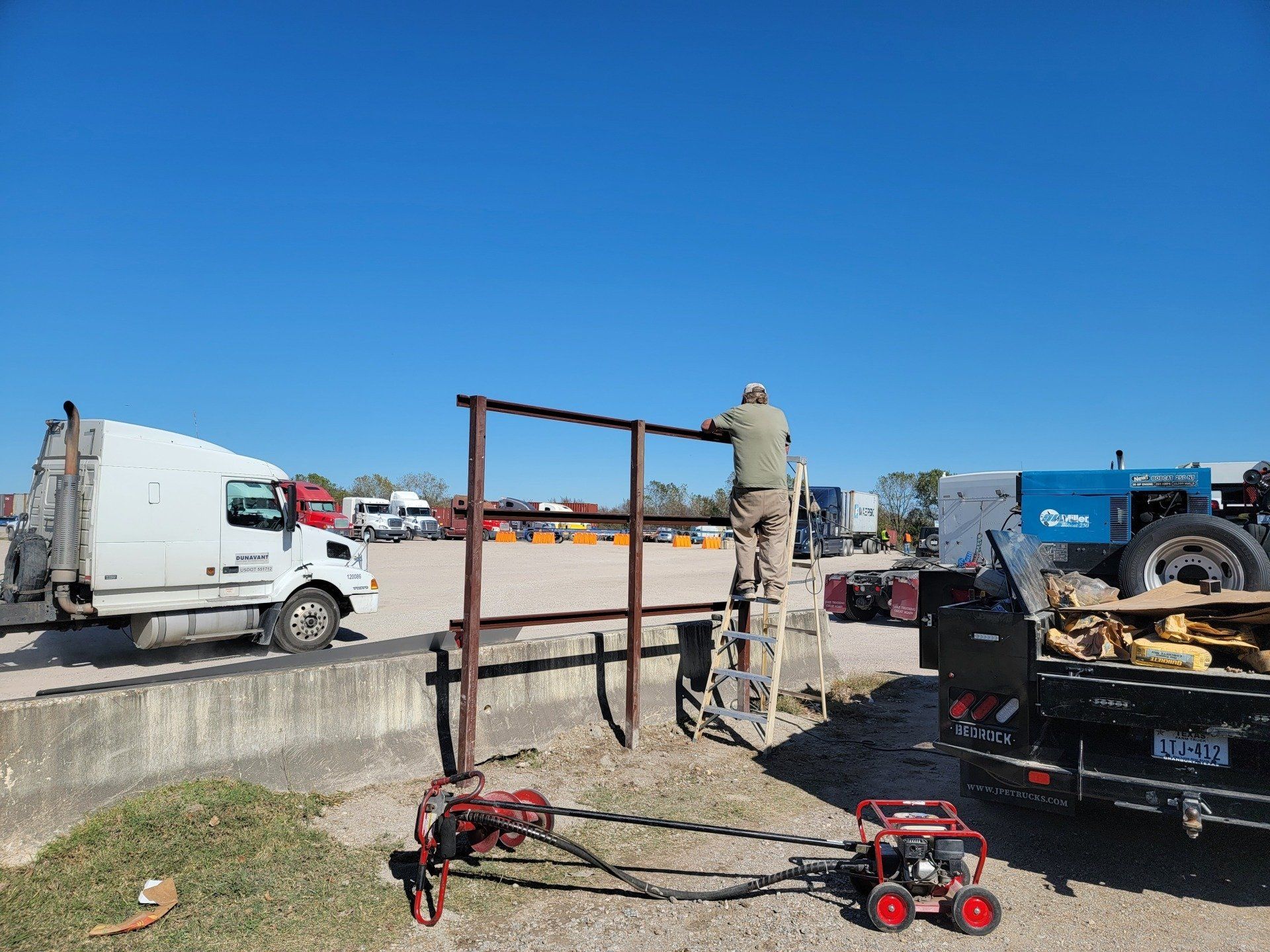 Building a Metal Frame - Dallas, TX - All Around Septic Service Co