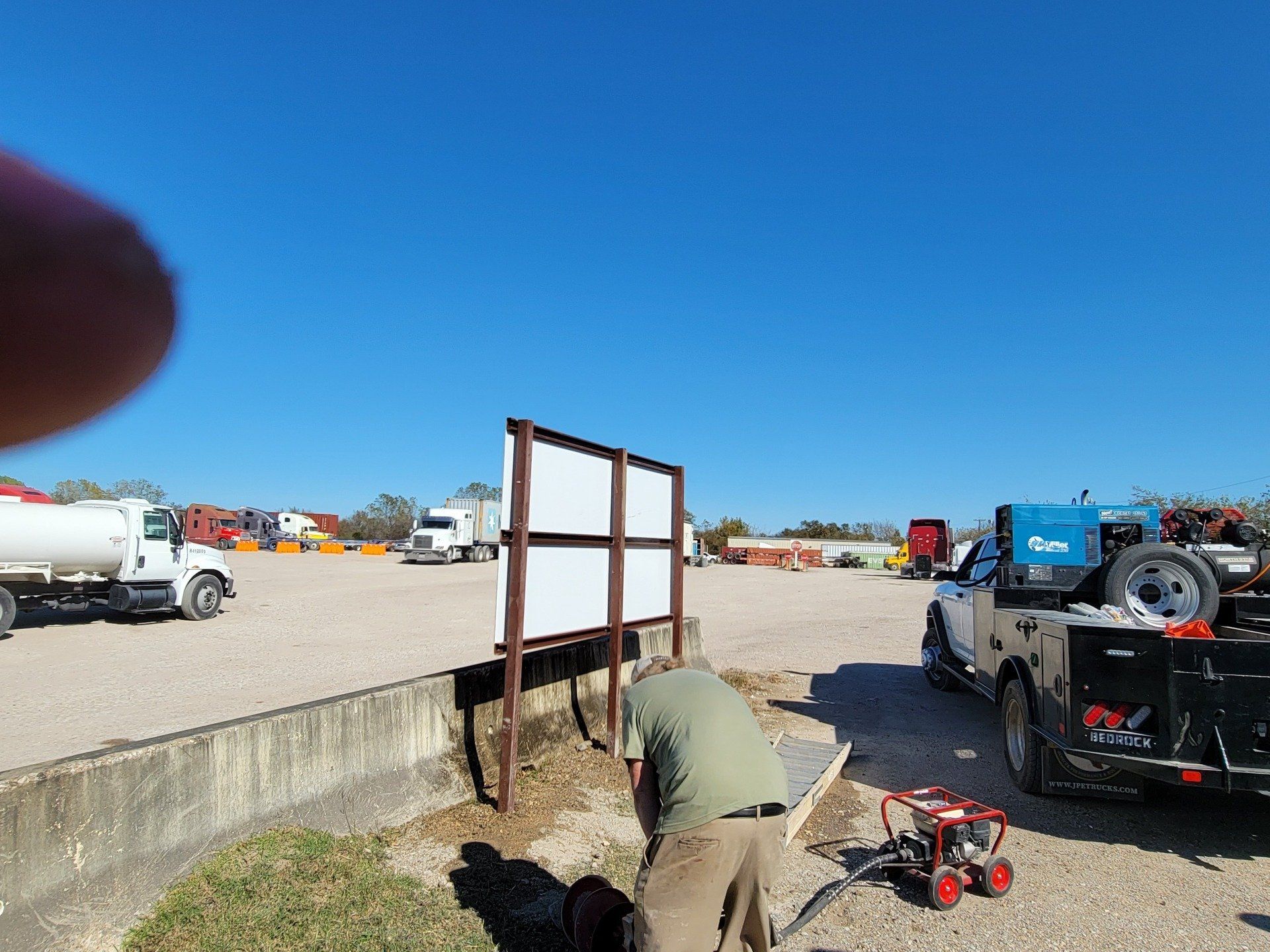 Metal Frame with Tarpaulin - Dallas, TX - All Around Septic Service Co