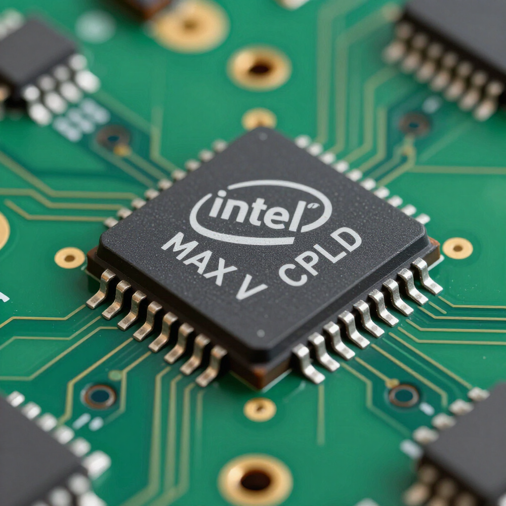 Intel 5M240ZT100C4N CPLD chip on a circuit board
