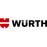 Würth logo with red shield icon and black wordmark on a white background