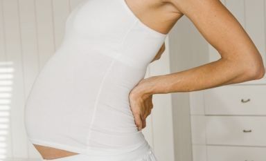 A pregnant lady with a sore back