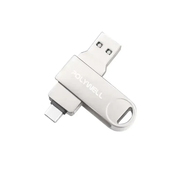 【POLYWELL】USB3.0+Type-C雙介面隨身碟 32G 64G 128G 鋅合金外殼