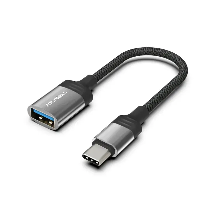 【POLYWELL】Type-C轉USB3.0 OTG轉接線 5Gbps傳輸 可連隨身碟 筆電平板手機