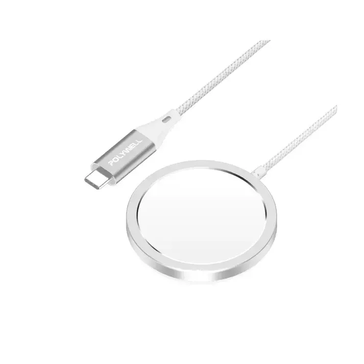 【POLYWELL】Type-C無線磁吸充電線 充電座 1米 適用蘋果 iPhone 安卓