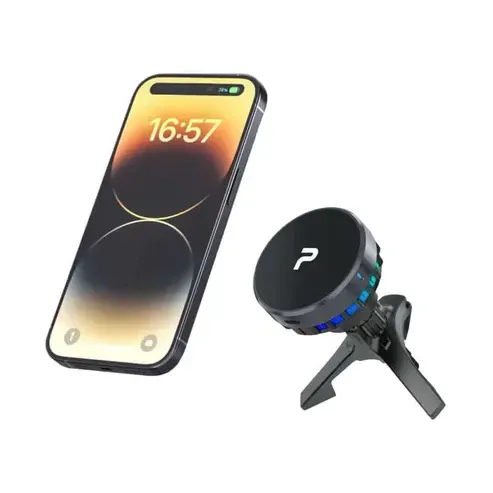 【POLYWELL】Magsafe Qi2 15W無線車充支架 半導體致冷散熱 BSMI NCC認證