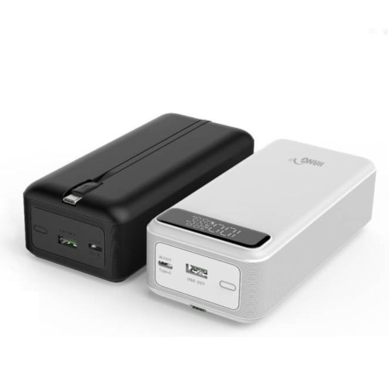 HANG 50W速充大容量 30000mAh 自帶線行動電源 雙向PD快充