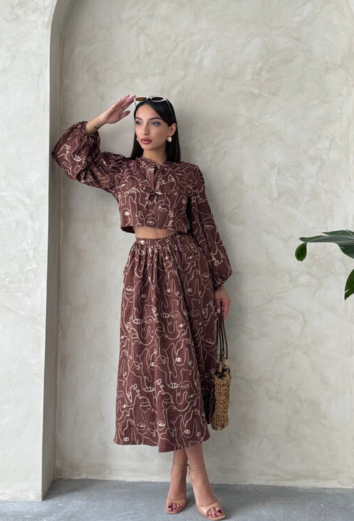 Broderie Line by AroeFashion - Geborduurde Blouse met Strikdetail