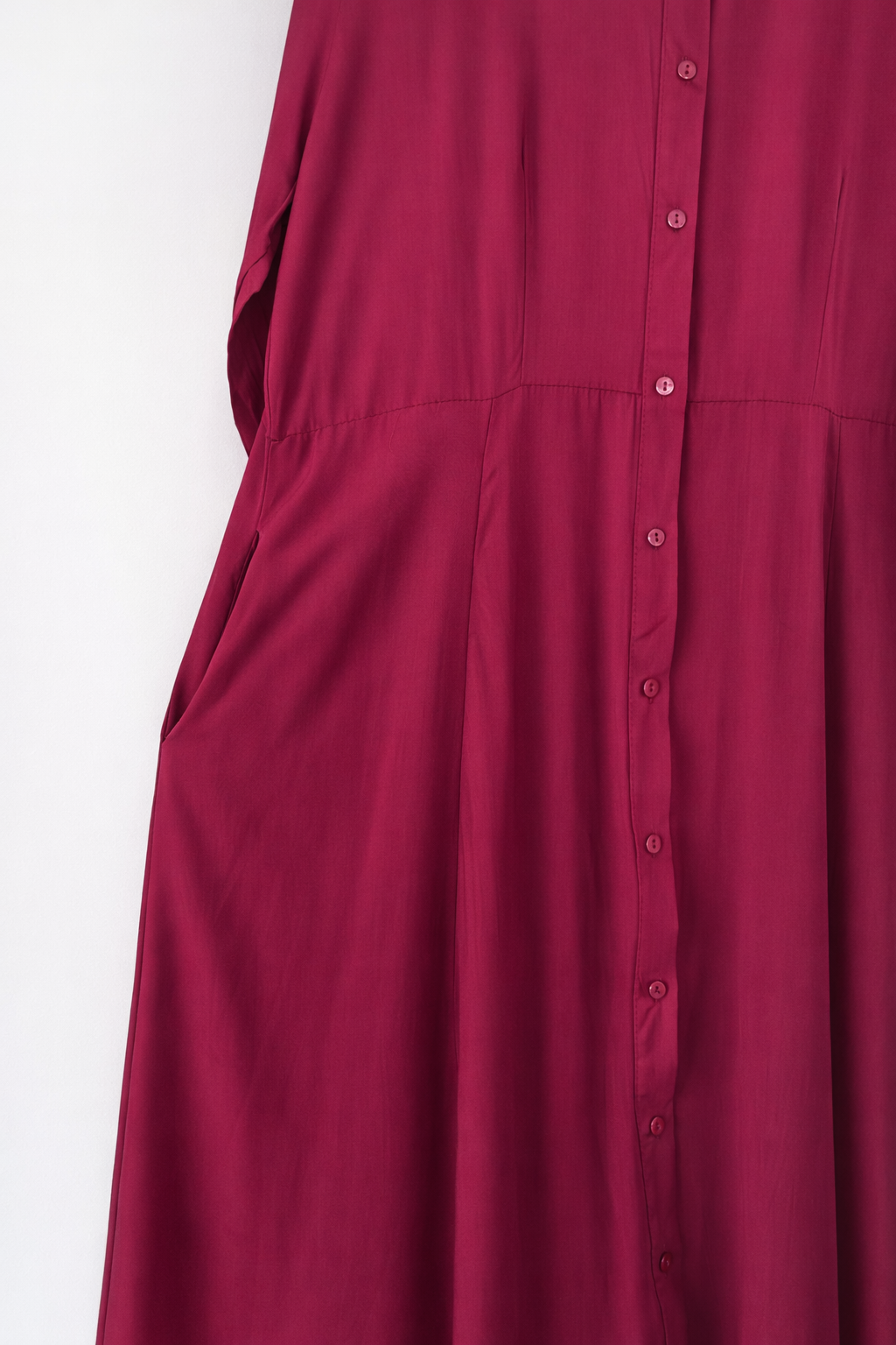 Bordeaux Wijnrood Maxi Blousejurk 95% Viscose – Luchtige Lente/Zomer Jurk