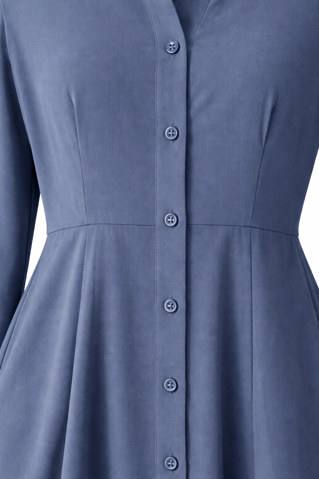 Blauwe Maxi Blousejurk 95% Viscose – Luchtige Lente/Zomer Jurk