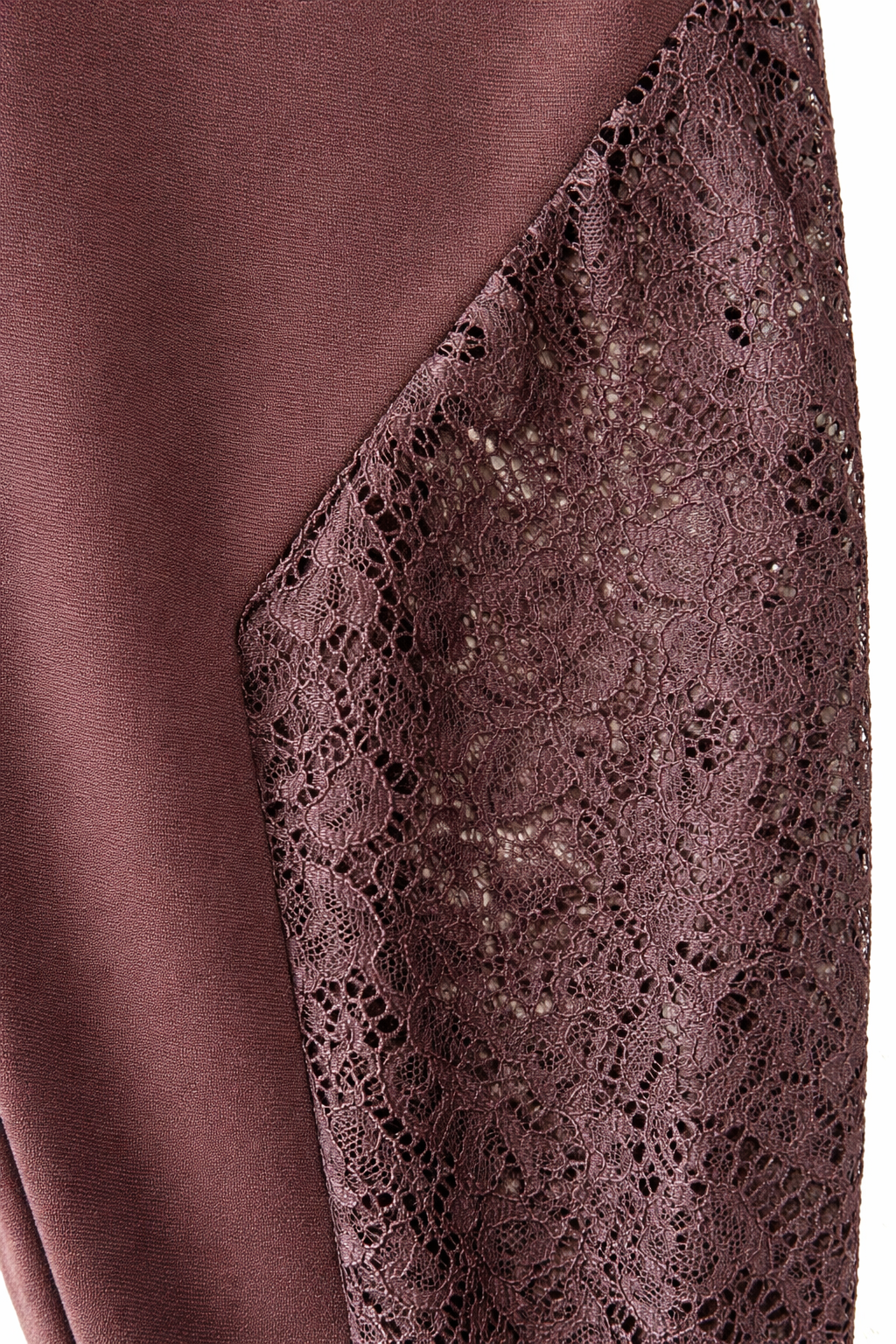 Choco bruine dames broek met kant detail – viscose stretch pantalon (comfort & stijl)