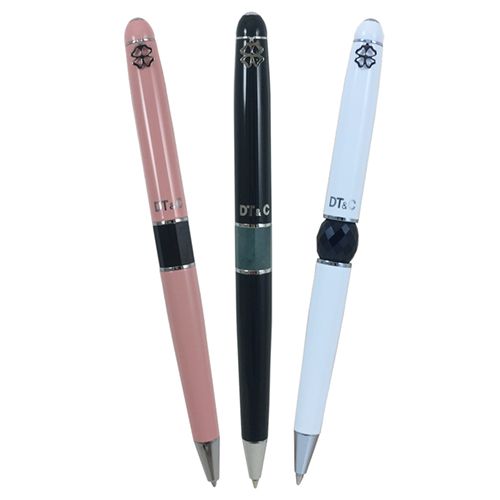 【DT&CREATION】潘朵拉珠翡黃騰達原子筆 - 附項鍊 (天然黑翡翠-附專業機構珠寶鑑定書) - 經典黑