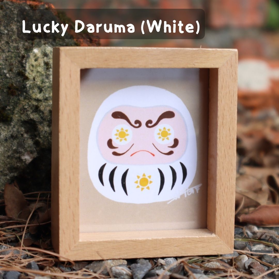 【肚肚磁鐵星球 x 無菜單畫廊】幸運達摩 磁吸許願相框