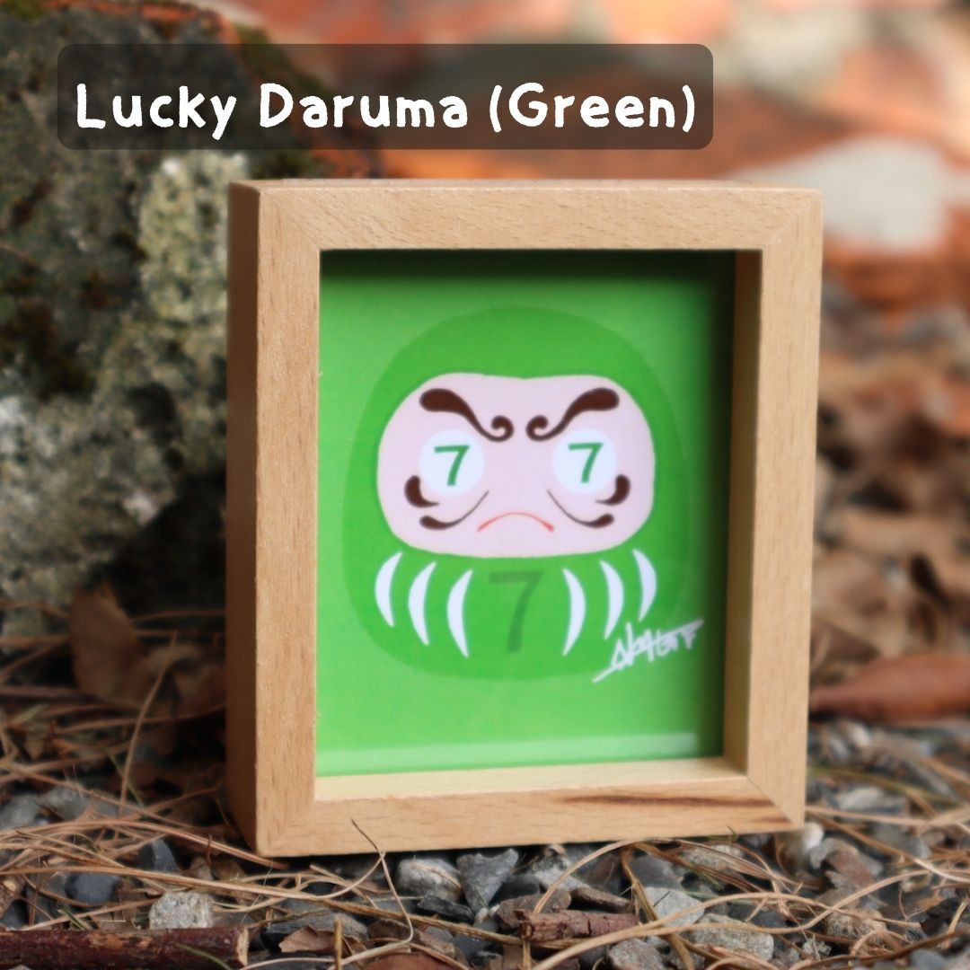 【肚肚磁鐵星球 x 無菜單畫廊】幸運達摩 磁吸許願相框