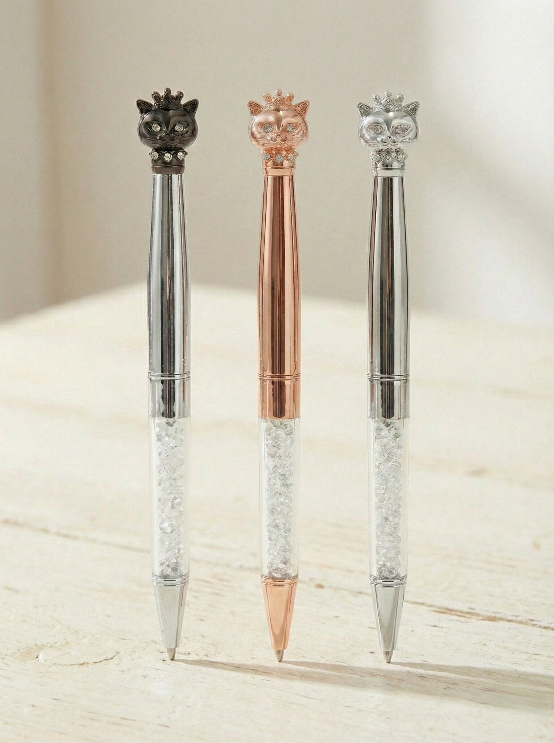 【DT&CREATION】優雅皇冠貓水晶筆