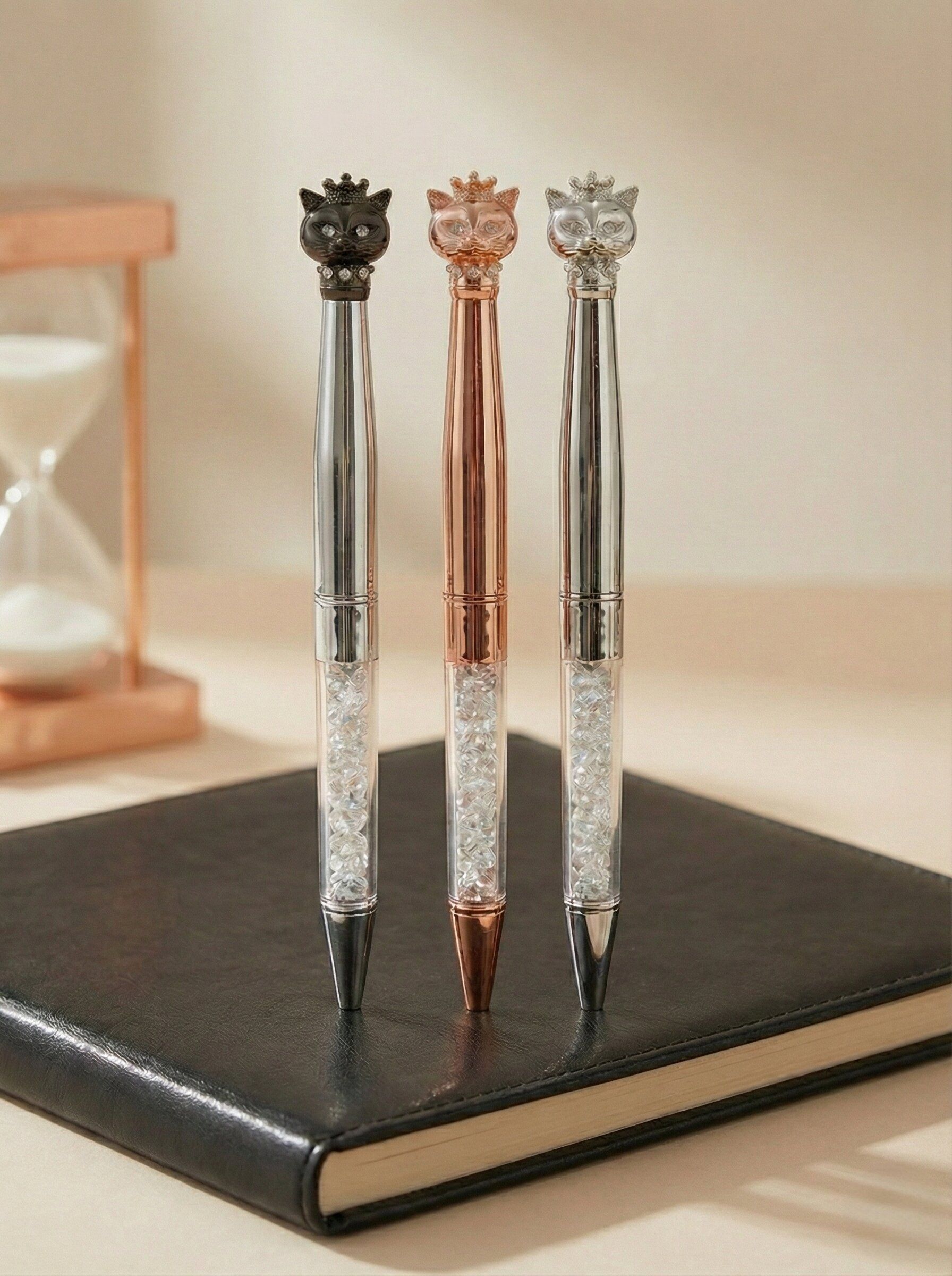 【DT&CREATION】Eleganter Kristallstift „Krone Katze“