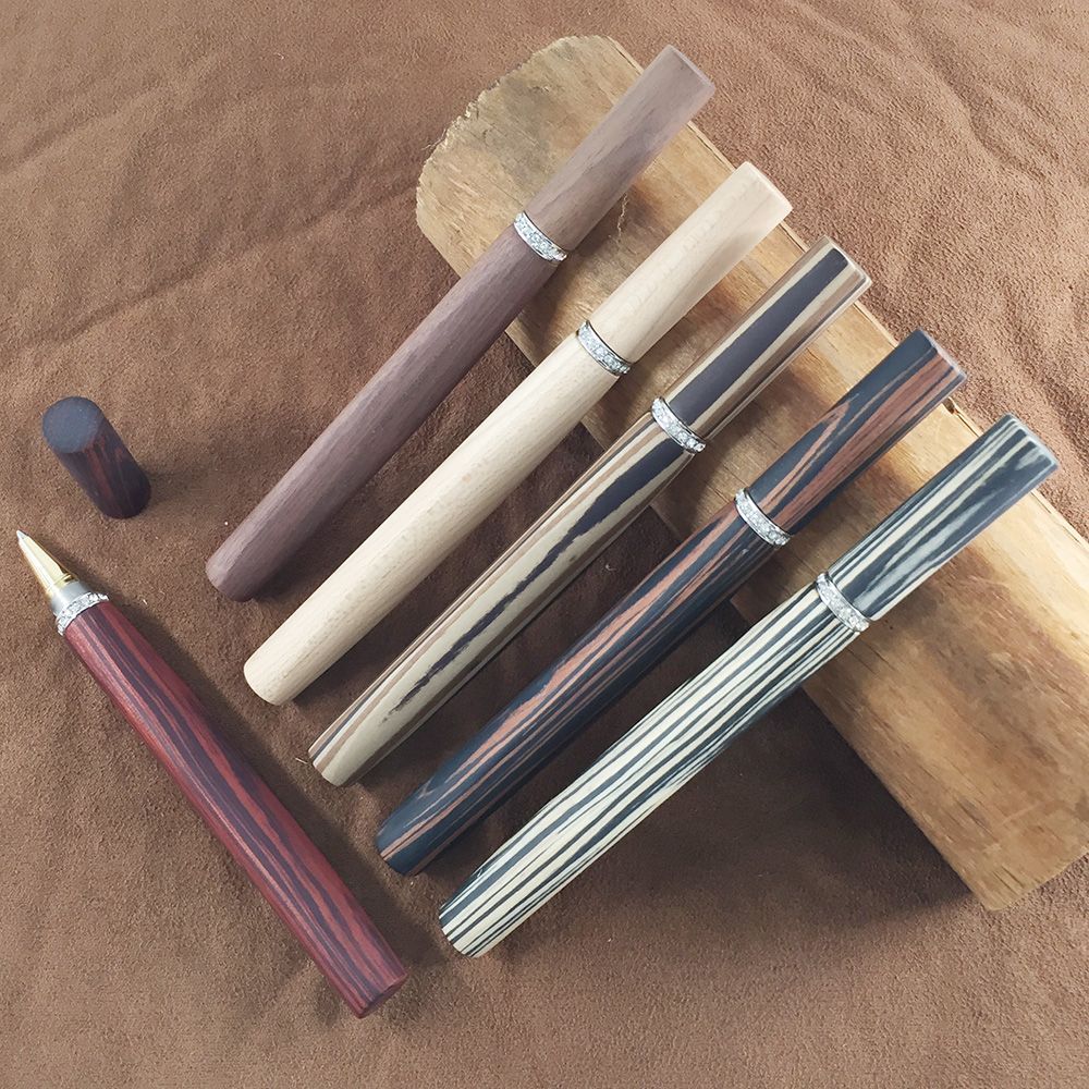 【DT&CREATION】天圓地方原木三角原子筆 - 水晶版