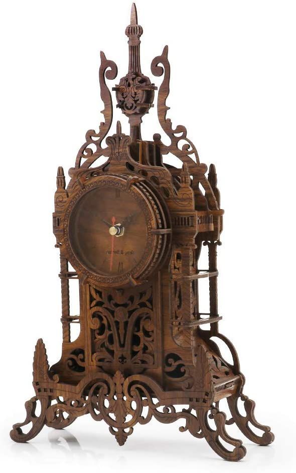 3D 造型木製拼圖時鐘 / 模型套件桌鐘