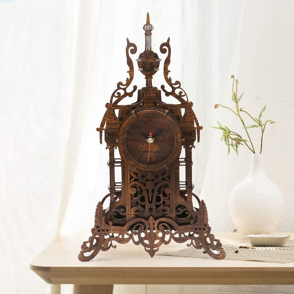 3D 造型木製拼圖時鐘 / 模型套件桌鐘