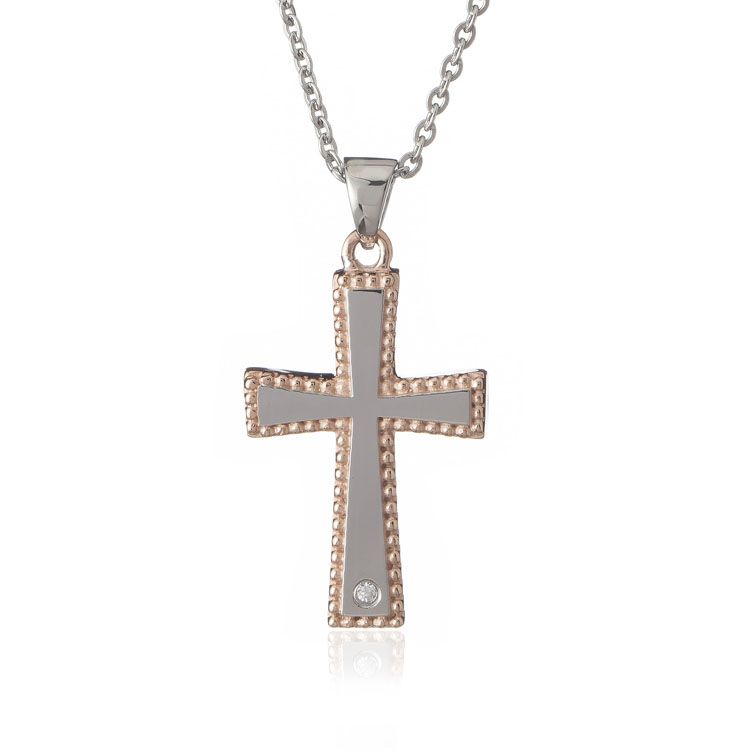 InSteeLife  316L不銹鋼 簡約雙色十字架